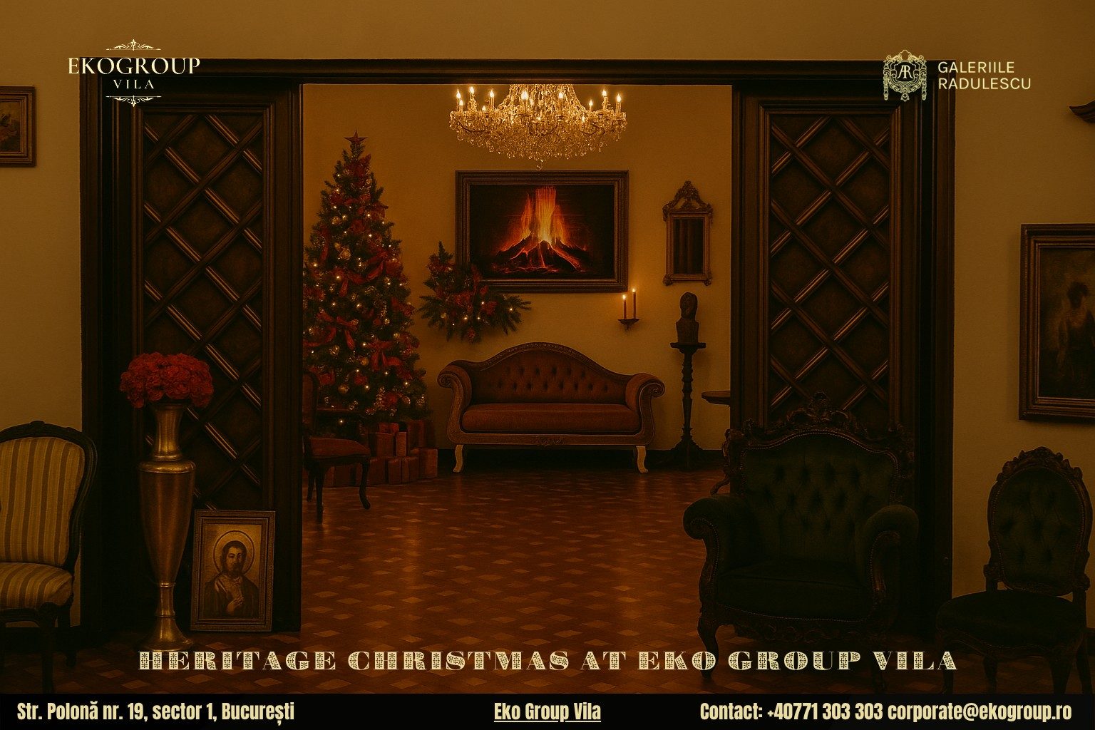 Decorațiuni de Crăciun inspirate din Crăciunul anilor ’30: o experiență emblematică la Eko Group Vila